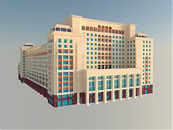 欧式酒店建筑SU模型