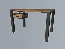 工业风桌子书桌SU模型