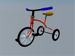 儿童三轮车自行车SU模型