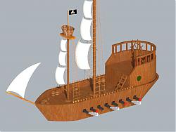 海盗船SU模型