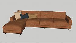 L型沙发现代SU模型
