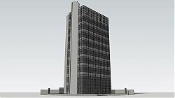 高层办公楼建筑SU模型