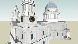 教堂建筑草图模型su免费模型