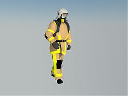 3D消防员人物SU模型