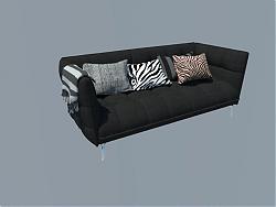 布艺现代沙发SU模型
