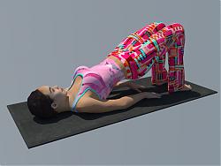 3D瑜伽女人SU模型