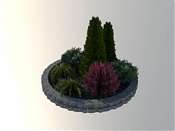 花坛植物SU模型