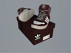 阿迪达斯鞋子鞋盒SU模型