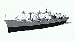 货轮货船SU模型