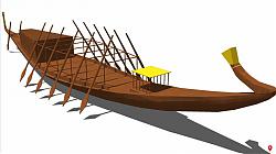 划船龙舟SU模型