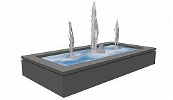 喷泉水池SU模型