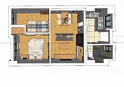 日式公寓室内空间su模型