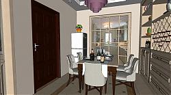 新中式客厅餐厅su空间模型