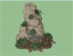 景观假山石头SU模型