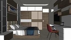 卧室房间设计SU模型