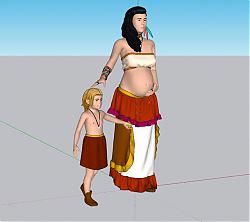 印度安人人物SU模型