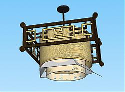 中式吊灯灯具SU模型
