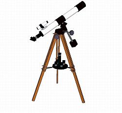 望远镜天文装饰品SU模型
