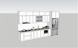 厨房厨具冰箱SU模型