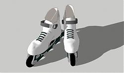 溜冰鞋滑冰鞋SU模型
