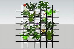 植物架花盆SU模型