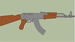 AK47模型枪SU模型