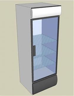 立式冰柜冰箱SU模型