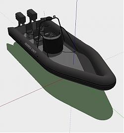 气垫船快艇船SU模型
