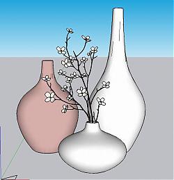 花瓶装饰品摆件su模型库免费素材
