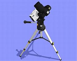 天文照相机相机架SU模型