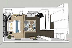 单身公寓室内空间su模型库网站
