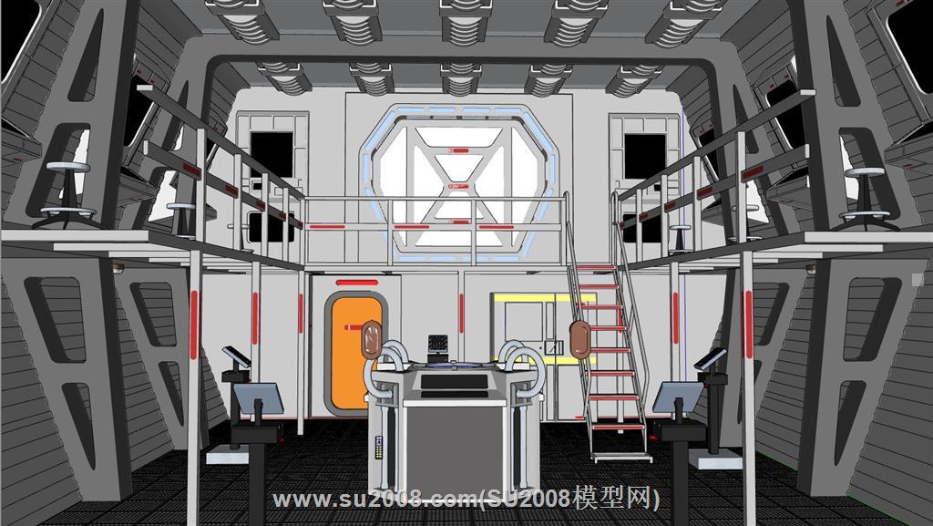 宇宙科幻太空舱su模型 1