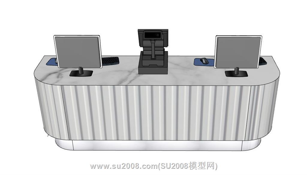 收款台收银桌su模型 1