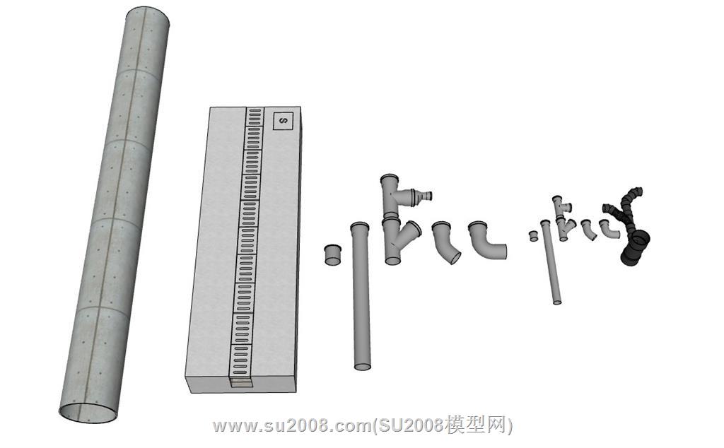 震撼登场！污水管SketchUp模型免费下载，助力工程设计 1