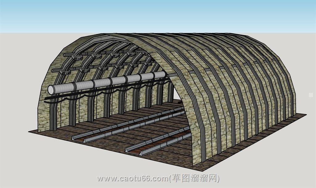 煤场房SU模型 1