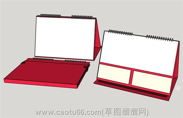 日历台历摆件su模型 1