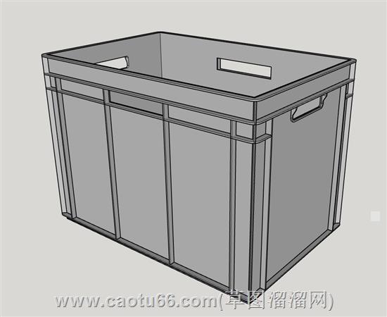 收纳框收纳箱su模型 1