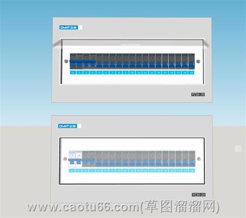 强电箱su模型 1