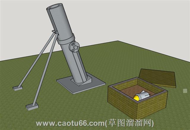 迫击炮武器SU模型 1