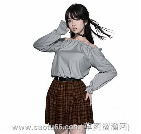 学生女孩人物su模型 1