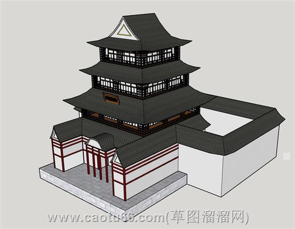 日本古建筑阁楼 1