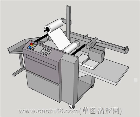 圆瓶贴标机机械su模型 1