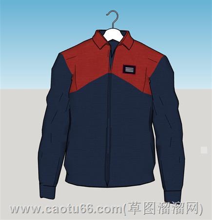 保暖外套衣服su模型 1