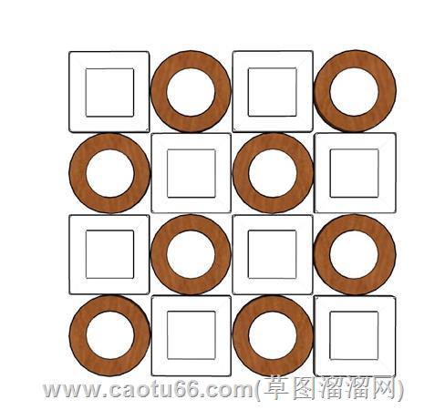 墙饰品照片墙su模型 1