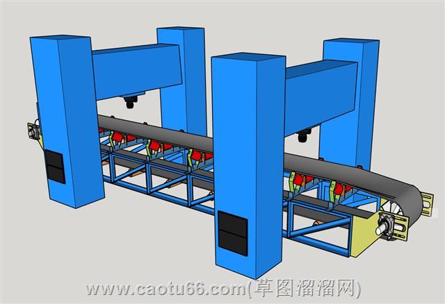 皮带输送机机械su模型 1