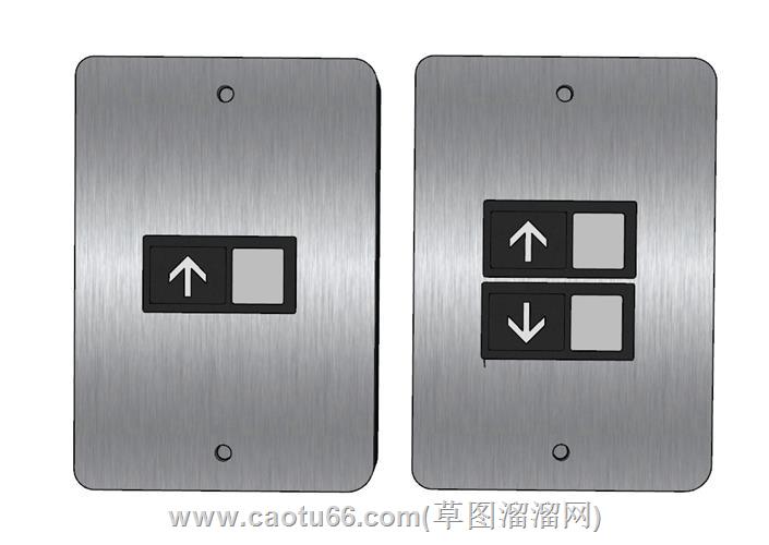 电梯上下按钮su模型 1