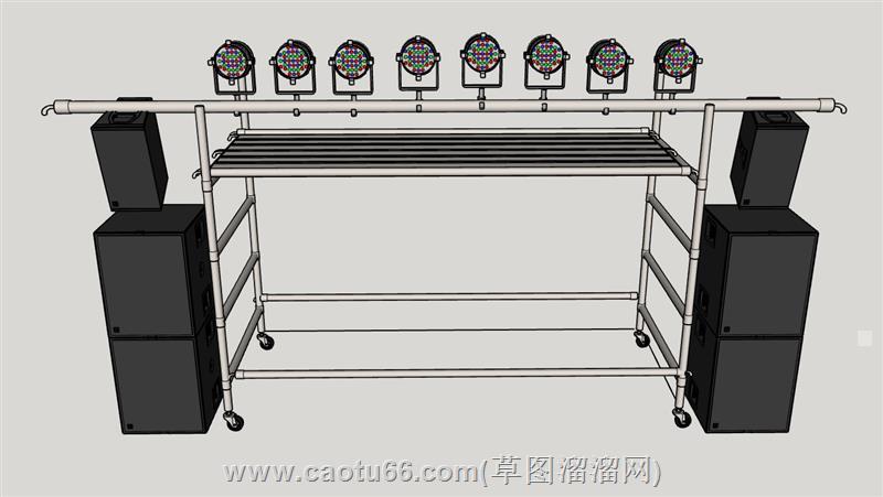 航架桁架舞台架su模型 1