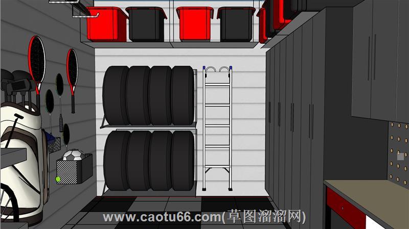 杂物间存放室储物间su模型 1