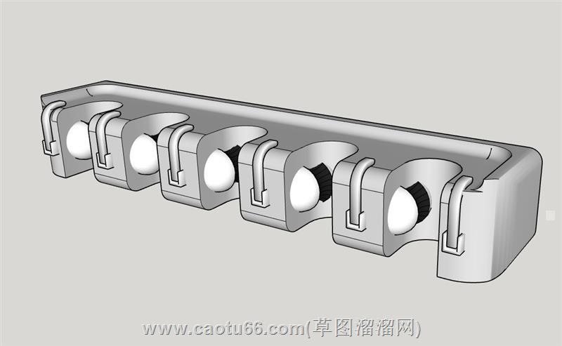 扫帚架扫把挂架拖把架su模型 1