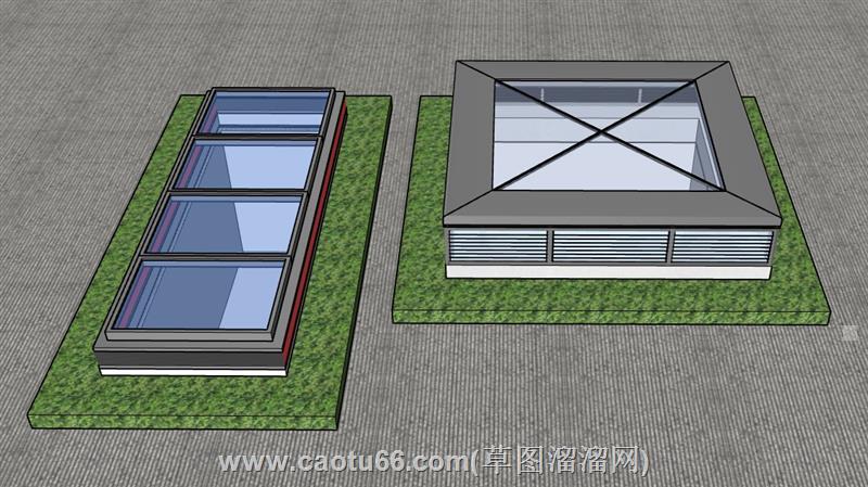 通风井采光井su模型 1